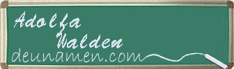 Adolfa Walden Visitenkarte